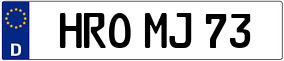 Trailer License Plate